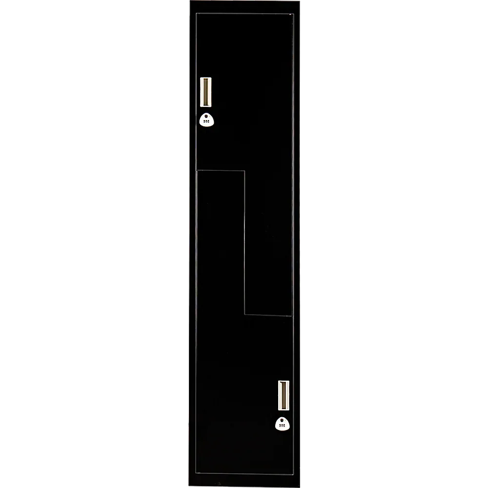 Black Two-Door L-shaped Office Gym Shed Storage Lockers