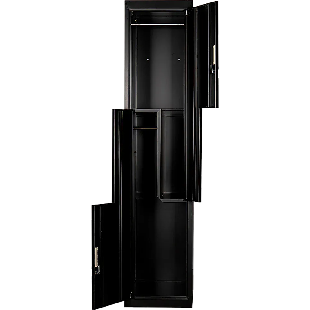 Black Two-Door L-shaped Office Gym Shed Storage Lockers