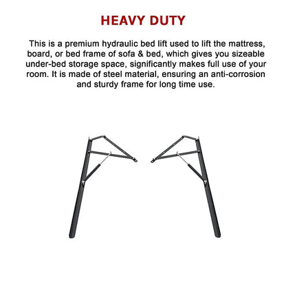 60" Bed Lift Hydraulic Mechanisms Kits For Space Saving Bed or Sofa Bed - Mekamart Australia