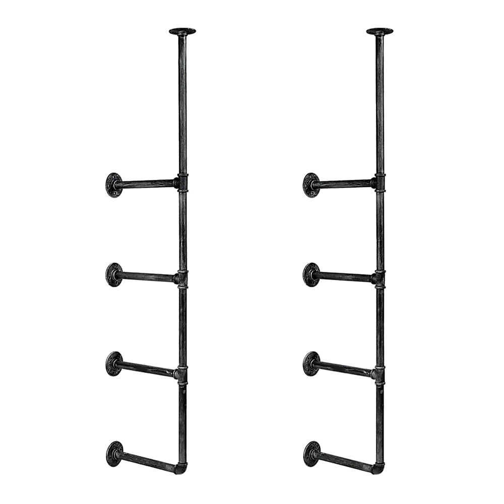 Wall Shelves Display Bookshelf Industrial DIY Pipe Shelf Rustic Brackets - Mekamart Australia
