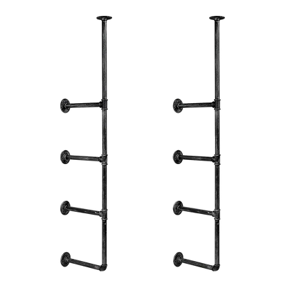 Wall Shelves Display Bookshelf Industrial DIY Pipe Shelf Rustic Brackets - Mekamart Australia