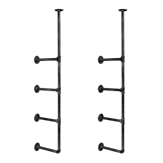 Wall Shelves Display Bookshelf Industrial DIY Pipe Shelf Rustic Brackets - Mekamart Australia