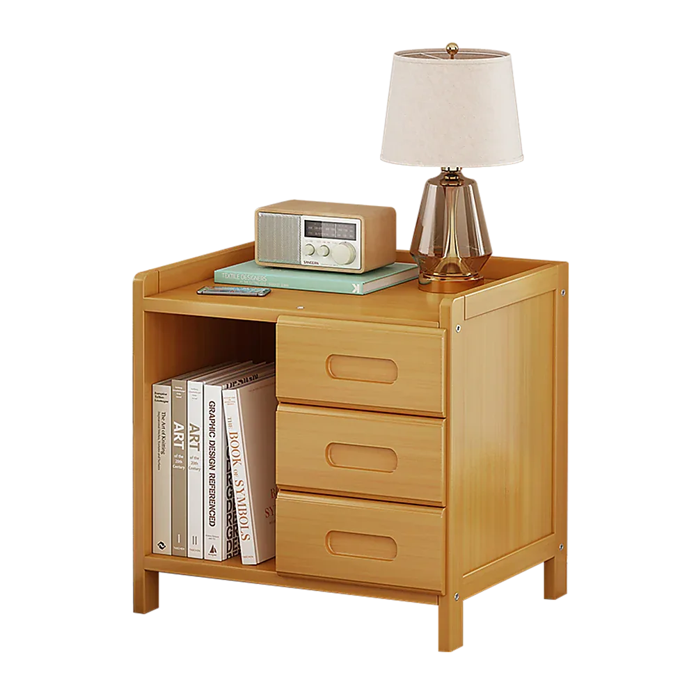 Bamboo Bedside Table Nightstand Storage Bedroom Sofa Side Stand - Mekamart Australia