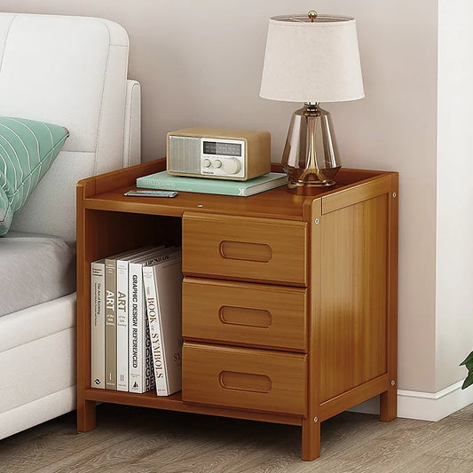 Bamboo Bedside Table Nightstand Storage Bedroom Sofa Side Stand - Mekamart Australia