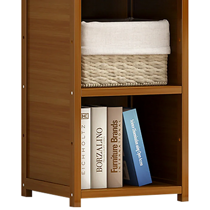 Bamboo 4-Shelf Bookcase – Adjustable Display Storage Rack Stand for Living Room, Bedroom, Office or Home Organisation - Mekamart Australia