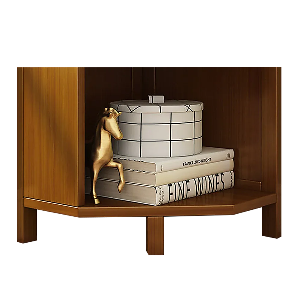 5-Shelf Corner Bookcase Industrial Bookshelf Display Storage Stand - Mekamart Australia