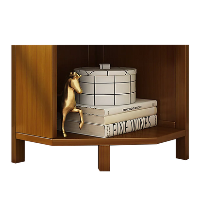 5-Shelf Corner Bookcase Industrial Bookshelf Display Storage Stand - Mekamart Australia