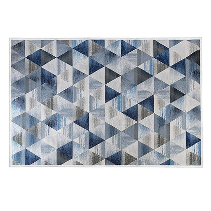 200x300cm Large Floor Blue Triangle Mirage Rug – Modern Area Carpet for Bedroom & Lounge