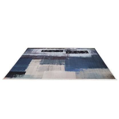 200x300cm Large Floor Blue Abstract Rug – Modern Area Carpet for Bedroom & Lounge