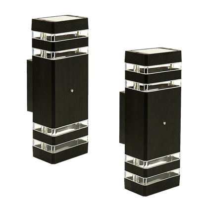 Modern 12" LED Up Down Wall Light dual Lamp Fixtures Outdoor Dusk to Dawn Sensor