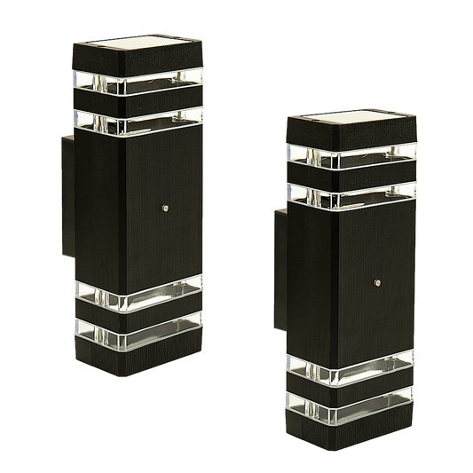 Modern 12" LED Up Down Wall Light dual Lamp Fixtures Outdoor Dusk to Dawn Sensor