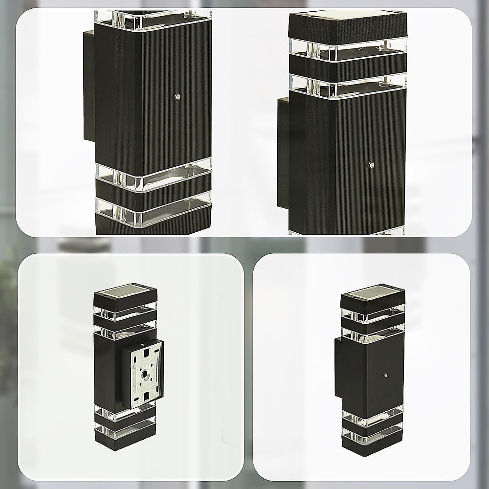 Modern 12" LED Up Down Wall Light dual Lamp Fixtures Outdoor Dusk to Dawn Sensor