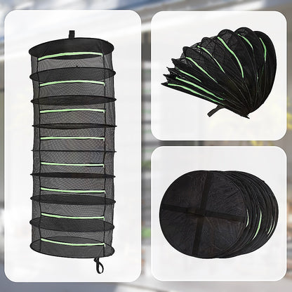 Herb Drying Rack Net 8 Layer Dryer Mesh Hanging Dryer Rack Zipper Dry Rack