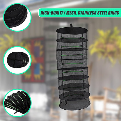Herb Drying Rack Net 8 Layer Dryer Mesh Hanging Dryer Rack Zipper Dry Rack