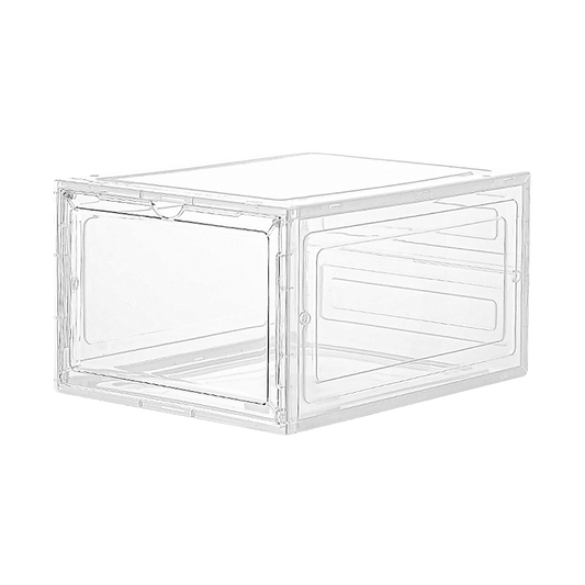 Sneaker Display Case Shoe Storage Organizer Box Stackable Plastic Clear Magnetic