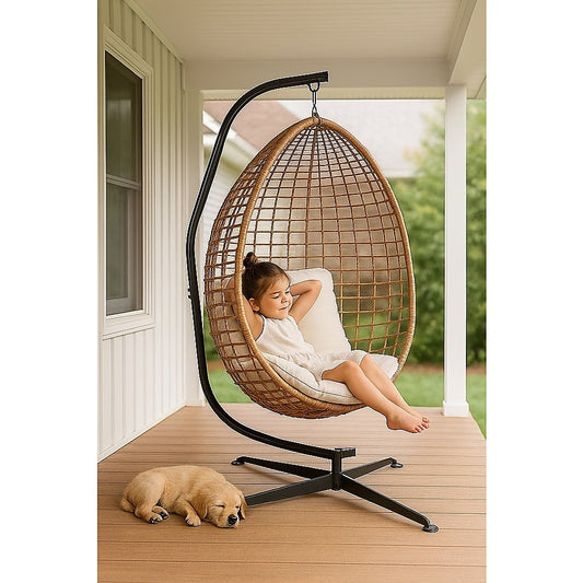 Hammock C Stand Solid Steel Construction for Hanging Air Porch Swing Chair