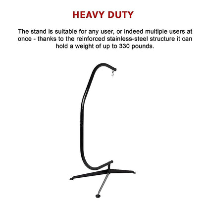 Hammock C Stand Solid Steel Construction for Hanging Air Porch Swing Chair