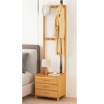 42x165cm Wooden Hall Stand Modern Style Minimalist Home Floor Coat Rack with Drawer - Mekamart Australia