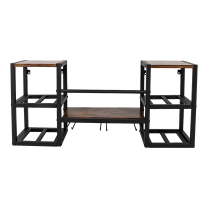 Wall Mounted Wine Rack 3 Stem Glass Holder Storage Organiser - Mekamart Australia