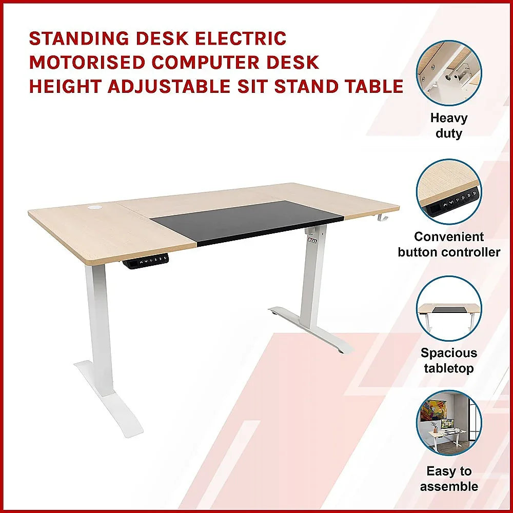 Standing Desk Electric Motorised Computer Desk Height Adjustable Sit Stand Table - Mekamart Australia