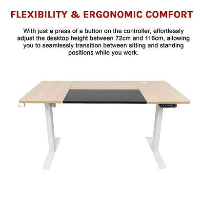 Standing Desk Electric Motorised Computer Desk Height Adjustable Sit Stand Table - Mekamart Australia