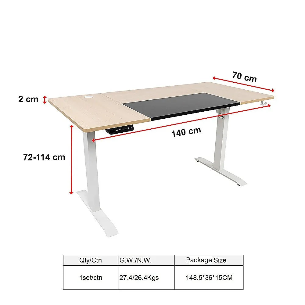 Standing Desk Electric Motorised Computer Desk Height Adjustable Sit Stand Table - Mekamart Australia