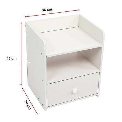 Bedside Tables Side Table Nightstand Storage Drawer Shelf Bedroom - Mekamart Australia
