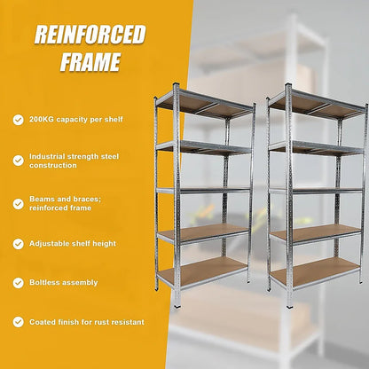 2 x 1.8M Garage Shelving Warehouse Rack Storage Shelves Pallet Racking - Mekamart Australia