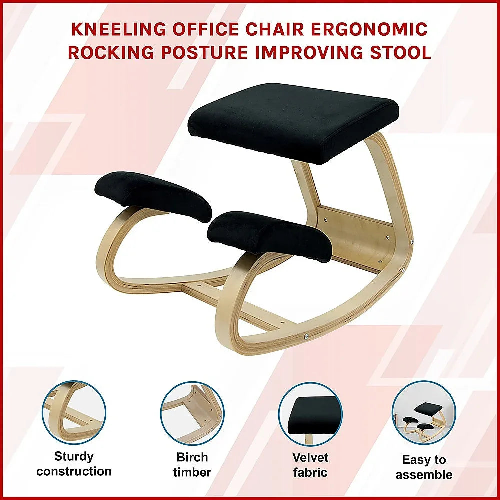 Kneeling Office Chair Ergonomic Rocking Posture Improving Stool - Mekamart Australia