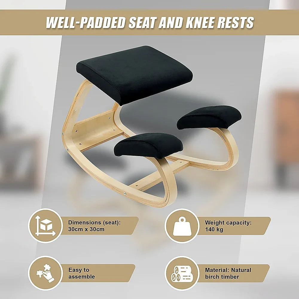 Kneeling Office Chair Ergonomic Rocking Posture Improving Stool - Mekamart Australia