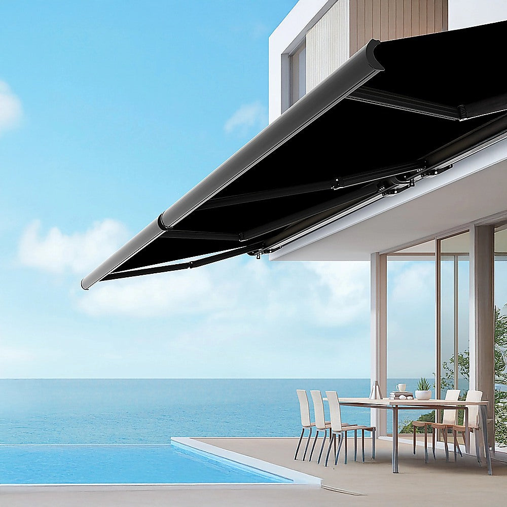 4.0m x 3.0m Retractable Folding Arm Awning Heavy Duty Full Cassette Motorised