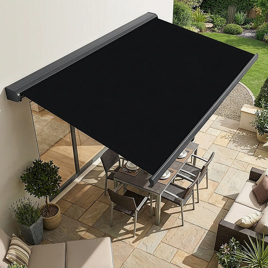4.0m x 3.0m Retractable Folding Arm Awning Heavy Duty Full Cassette Motorised