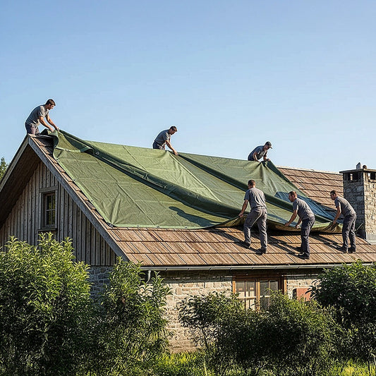 3x4M Army Heavy Duty Waterproof Canvas Tarp Tarpaulin Sun Blocked Dustproof