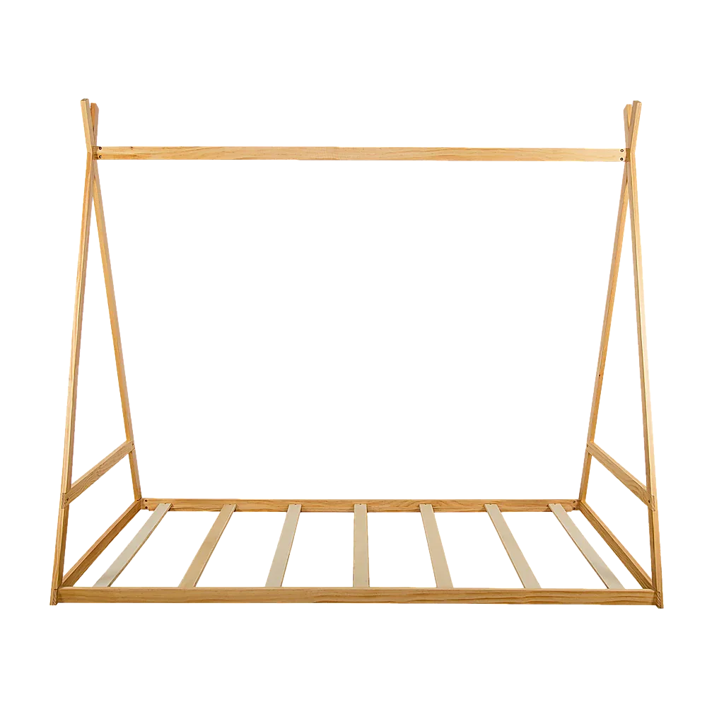 Kids Tent Montessori Toddler Floor Bed Wooden Bedframe