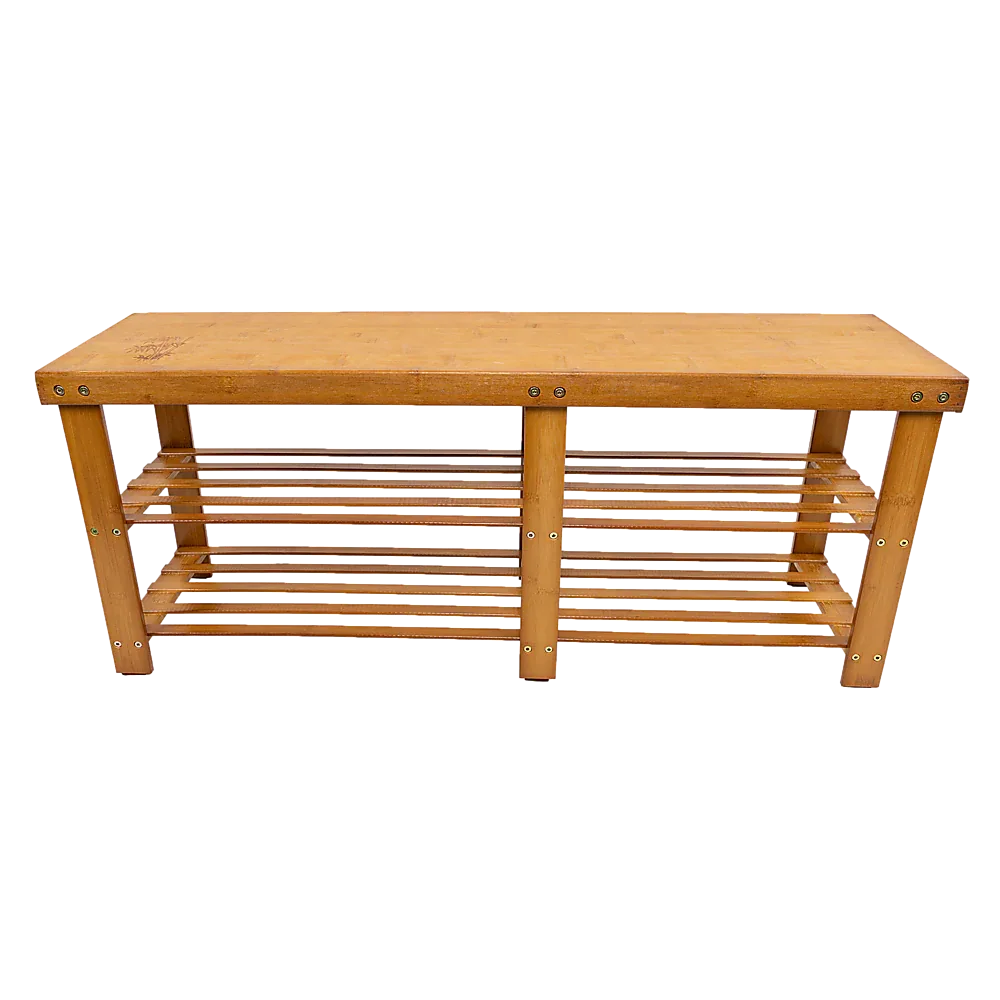 Bamboo Shoe Rack Wooden Bench Storage Organiser Cabinet Holder Stool - Mekamart Australia