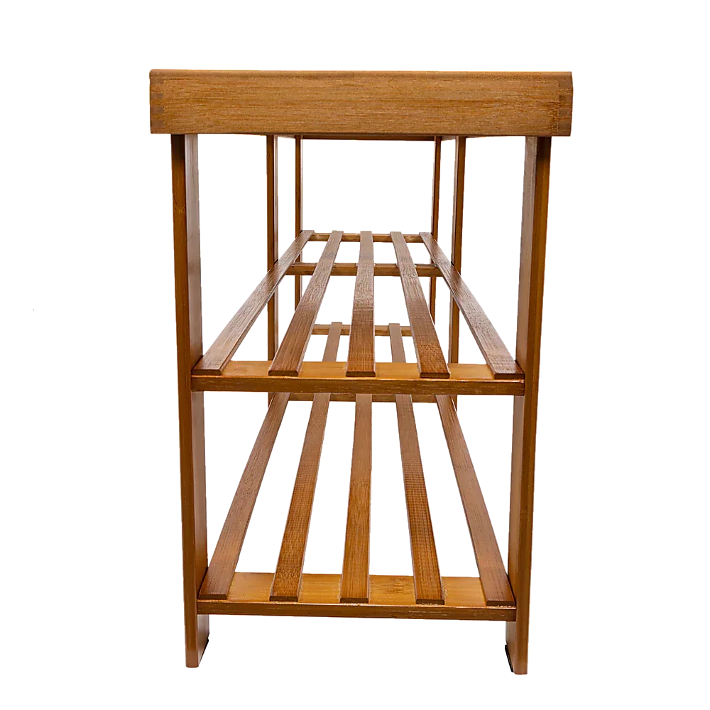 Bamboo Shoe Rack Wooden Bench Storage Organiser Cabinet Holder Stool - Mekamart Australia
