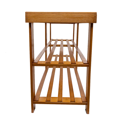 Bamboo Shoe Rack Wooden Bench Storage Organiser Cabinet Holder Stool - Mekamart Australia