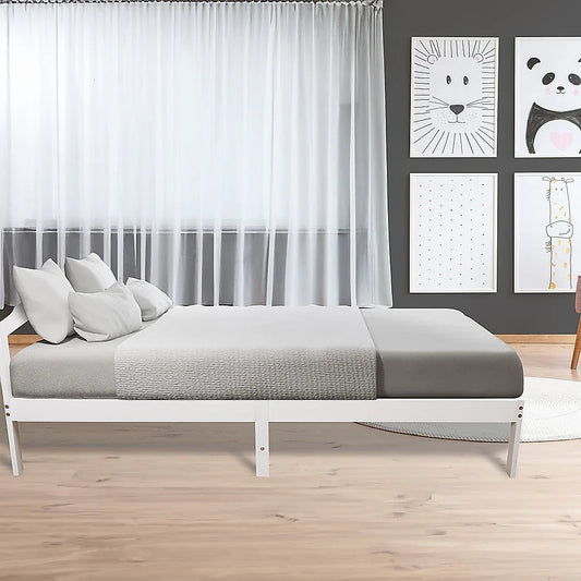 Natural Wooden Bed Frame Home Furniture - Mekamart Australia