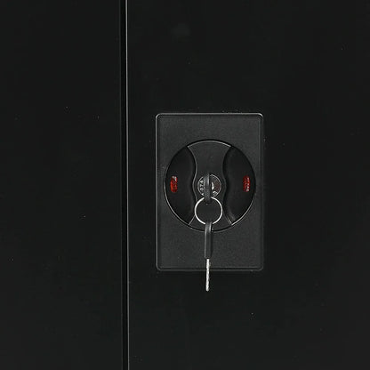 Two-Door Metal Cabinet Shelf Storage for Home Office Gym