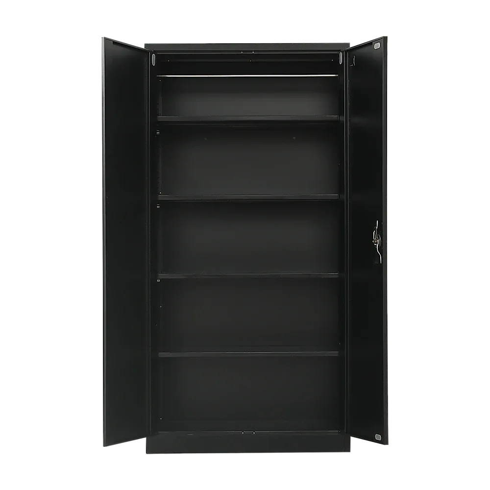 Two-Door Metal Cabinet Shelf Storage for Home Office Gym