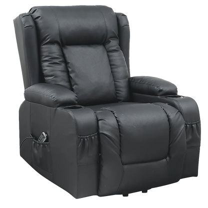 Lift Heated Leather Recliner Electric Massage Chair with USB port - Mekamart Australia
