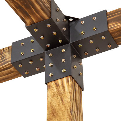 Roof Pergola Gazebo Shed Matte Black Steel Brackets DIY Kits