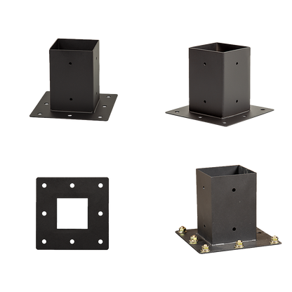 Roof Pergola Gazebo Shed Matte Black Steel Brackets DIY Kits