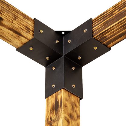 Roof Pergola Gazebo Shed Matte Black Steel Brackets DIY Kits