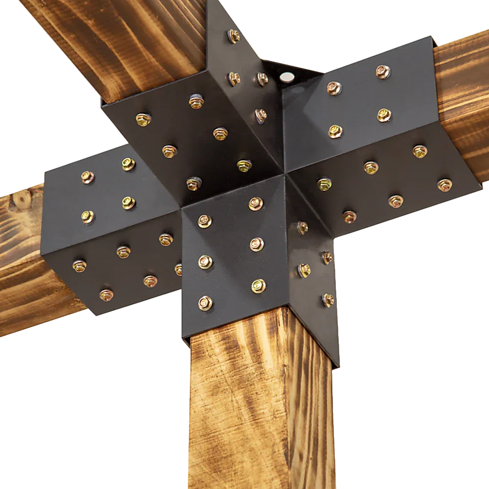 Roof Pergola Gazebo Shed Matte Black Steel Brackets DIY Kits - Mekamart Australia