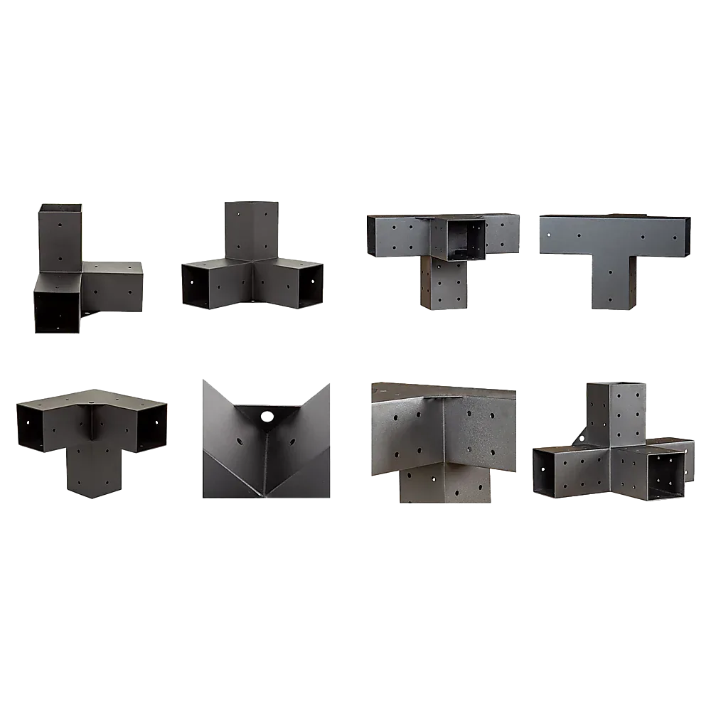 Roof Pergola Gazebo Shed Matte Black Steel Brackets DIY Kits - Mekamart Australia