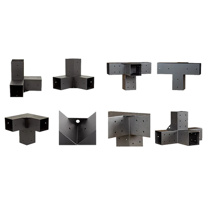 Roof Pergola Gazebo Shed Matte Black Steel Brackets DIY Kits - Mekamart Australia