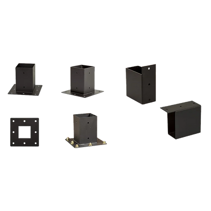 Roof Pergola Gazebo Shed Matte Black Steel Brackets DIY Kits - Mekamart Australia