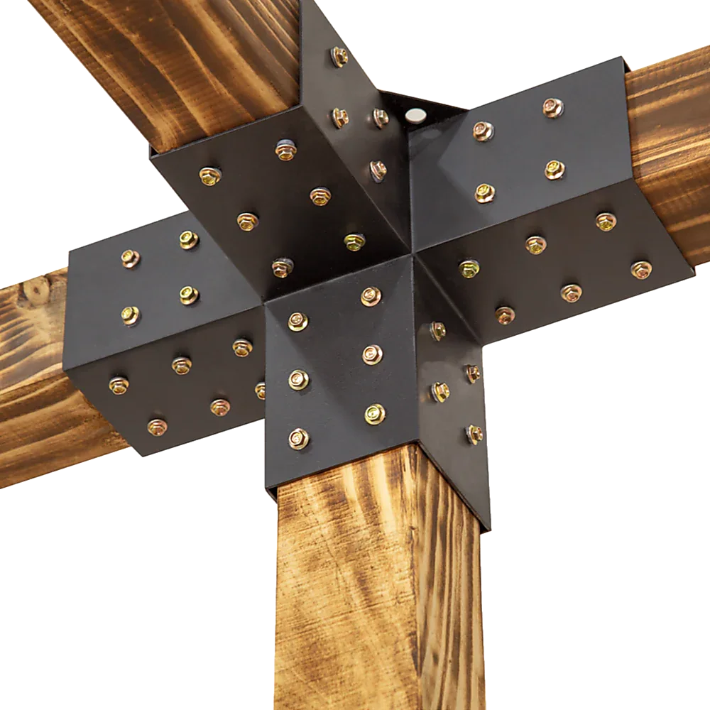 Roof Pergola Gazebo Shed Matte Black Steel Brackets DIY Kits - Mekamart Australia