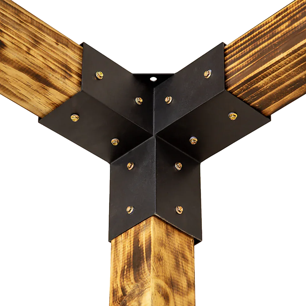 Roof Pergola Gazebo Shed Matte Black Steel Brackets DIY Kits - Mekamart Australia